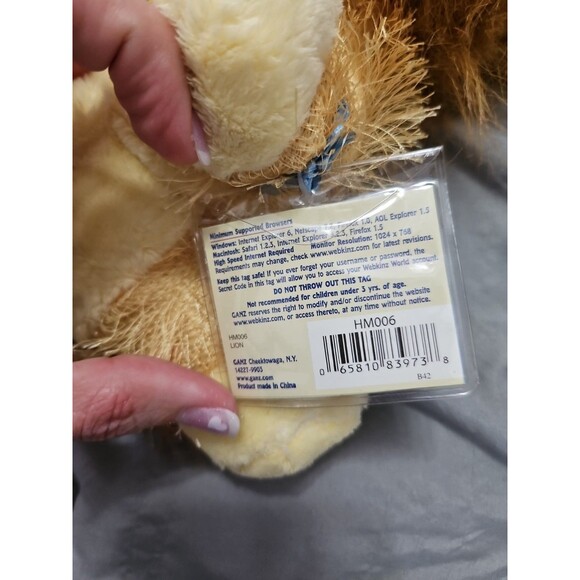 NWT Ganz Webkinz Lion Plush HM006 Stuffed Animal Toy Sealed Code - Picture 7 of 7